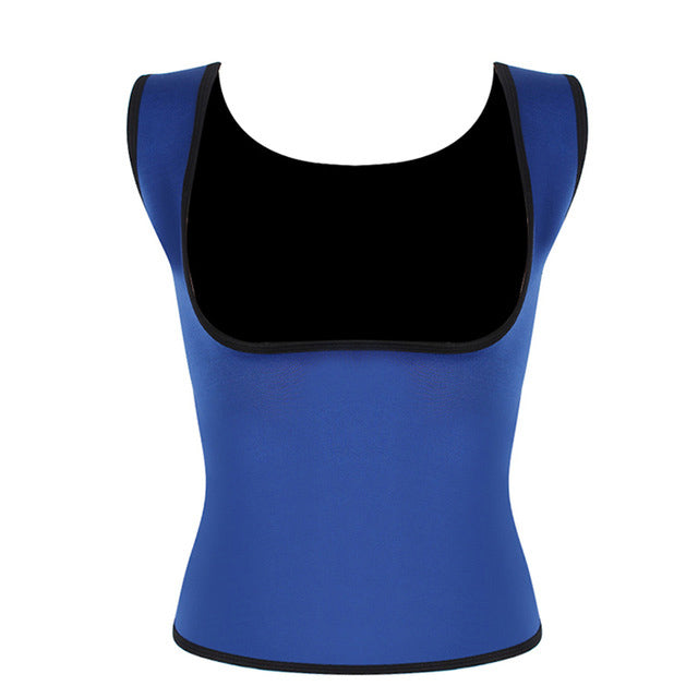 Plus Size Neoprene Sweat Sauna Body Shapers Vest, designed for effective waist training and slimming, showcasing its sleek design and quality materials.