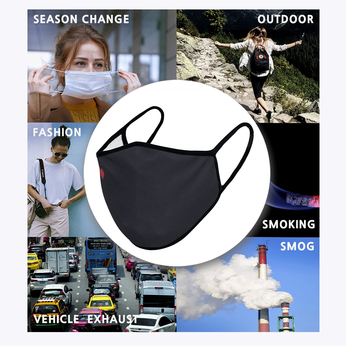 Red Heart 3-Layered Face Cover featuring a unique heart print design, made from polyester and cotton, suitable for unisex wear.