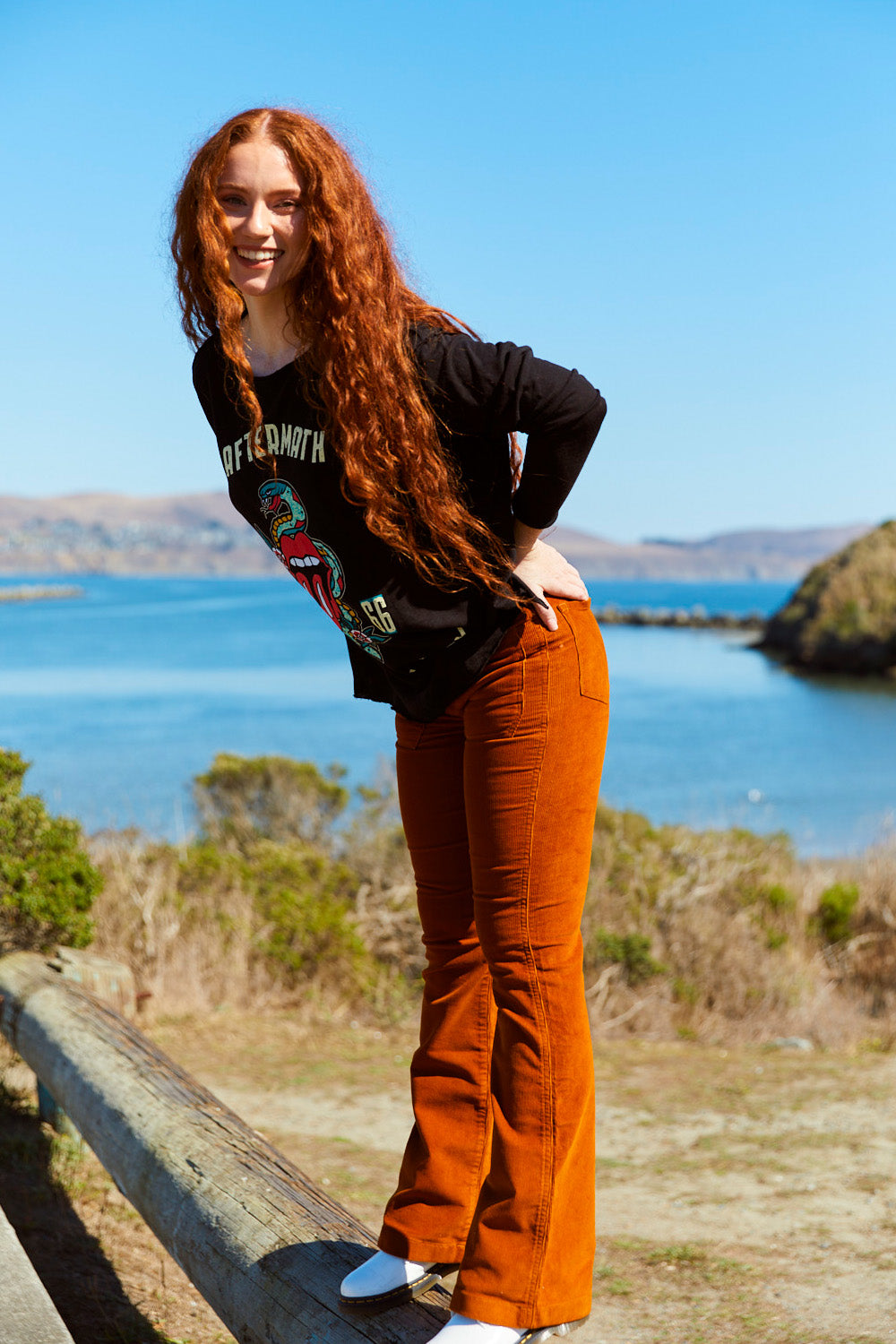 Rolling Stones Paint It Black Long Sleeve shirt featuring a classic black design, made from linen and organic cotton, perfect for winter wear.