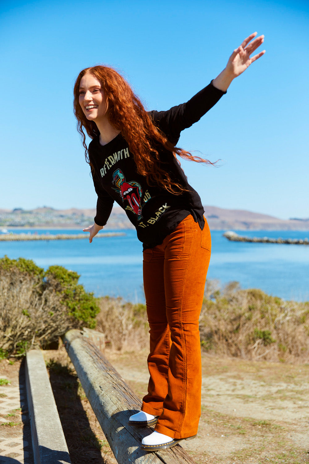 Rolling Stones Paint It Black Long Sleeve shirt featuring a classic black design, made from linen and organic cotton, perfect for winter wear.