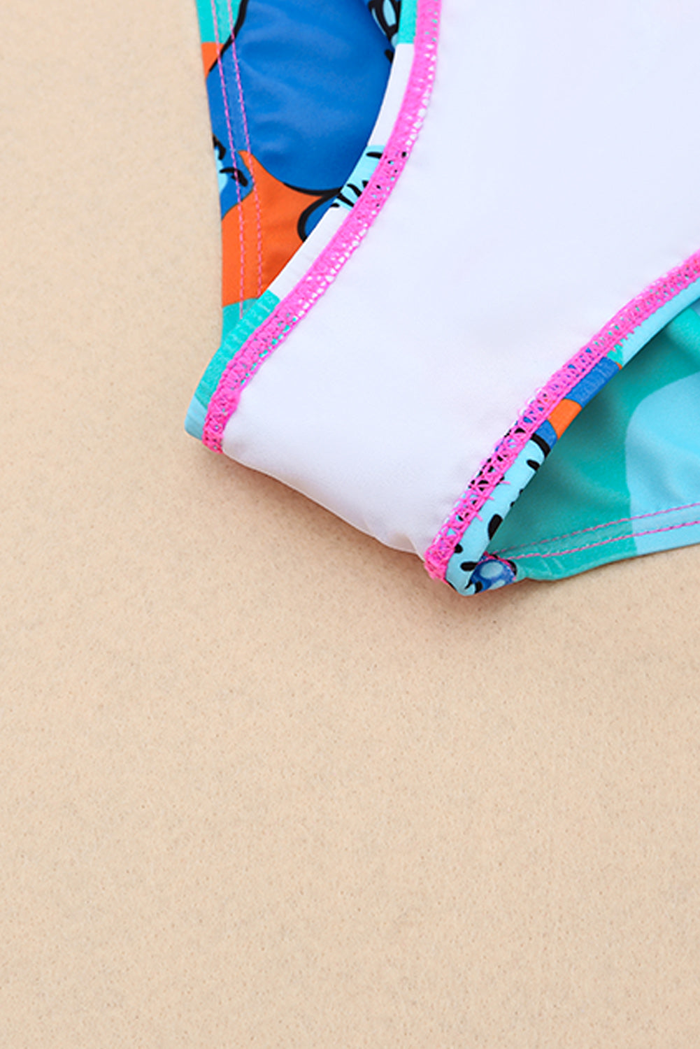 Rose V Neck Ruffles Floral Print High Waist Bikini featuring a v-neck top with ruffles and a floral print bottom, perfect for summer.