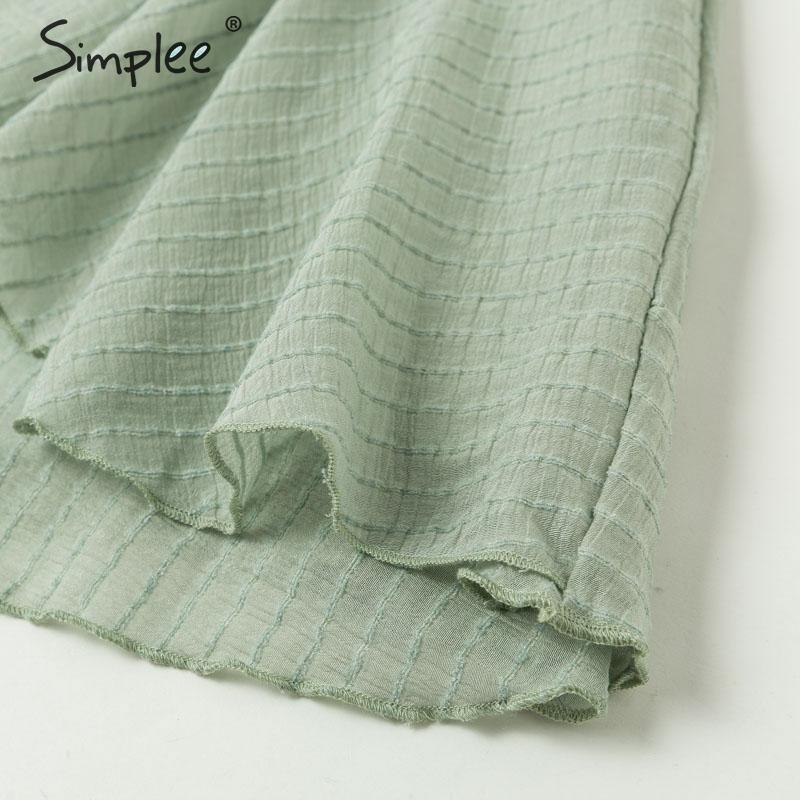 A stylish ruffled O-neck short summer dress for women, featuring a sleeveless design and a striped pattern, perfect for warm weather occasions.