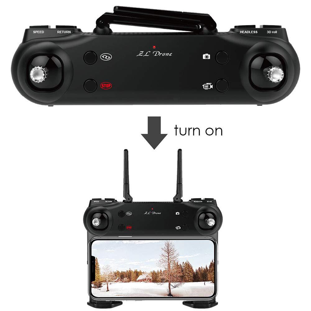 SG106 WiFi FPV RC Drone with dual 1080P HD cameras, showcasing its sleek design and features.