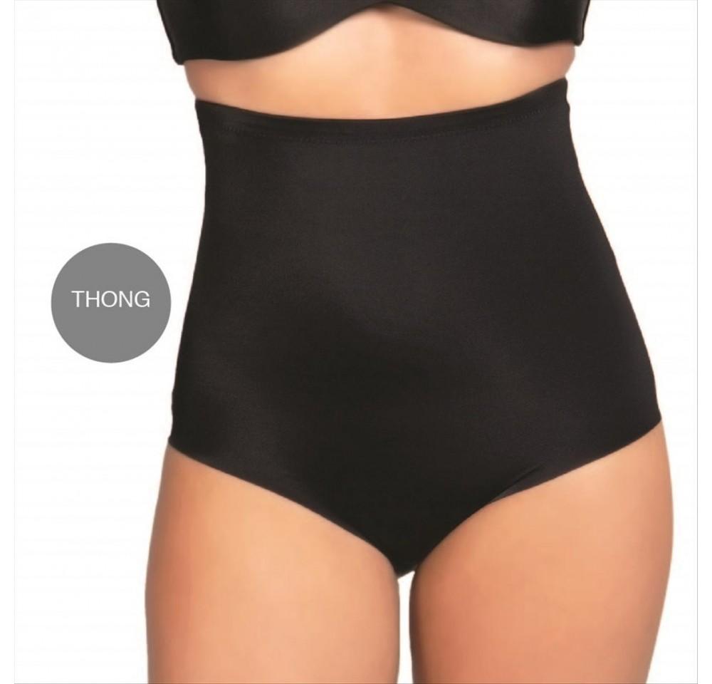 Shapewear Laser Cut Easy Up High Rise Thong showcasing its sleek design and high waist for enhanced comfort and support.