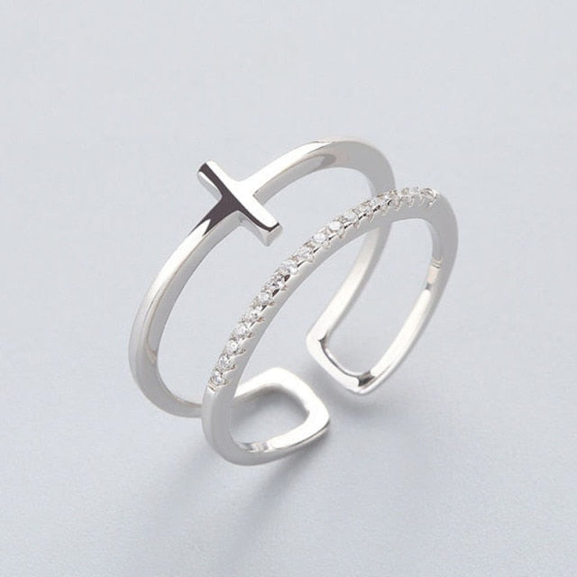 Silber Ring mit verschiedenen süßen Motiven, ideal für Frauen und Mädchen, aus Zinklegierung gefertigt.