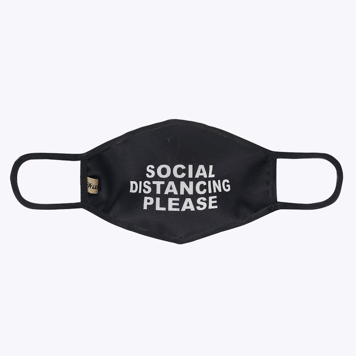 Social Distance 3-Layered Face Cover-PM0200 featuring a unique print design, made of polyester and cotton, suitable for unisex wear.