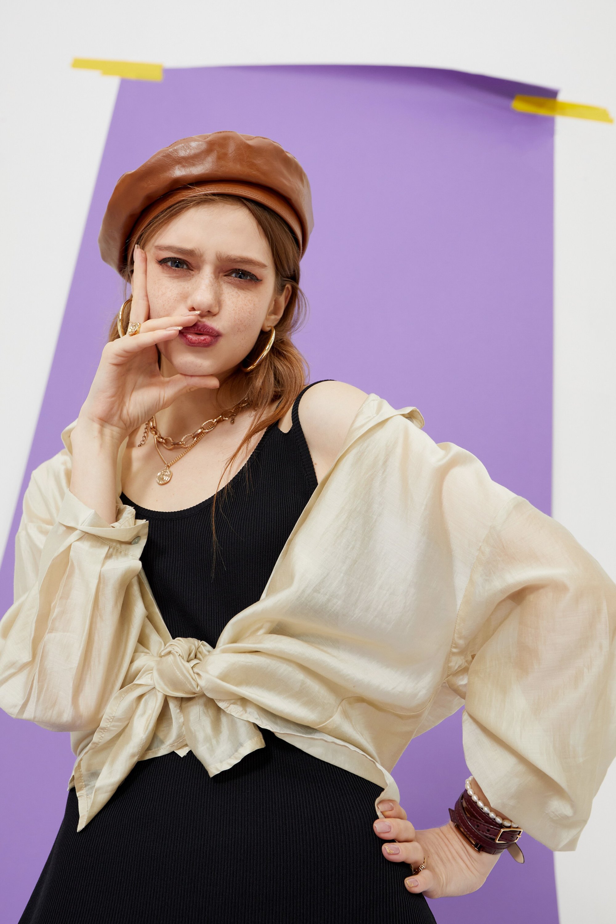 A stylish Solid Pure Chic Single Breasted Casual Minimalist Shirt for women, featuring a turn-down collar and full-length sleeves, perfect for summer wear.