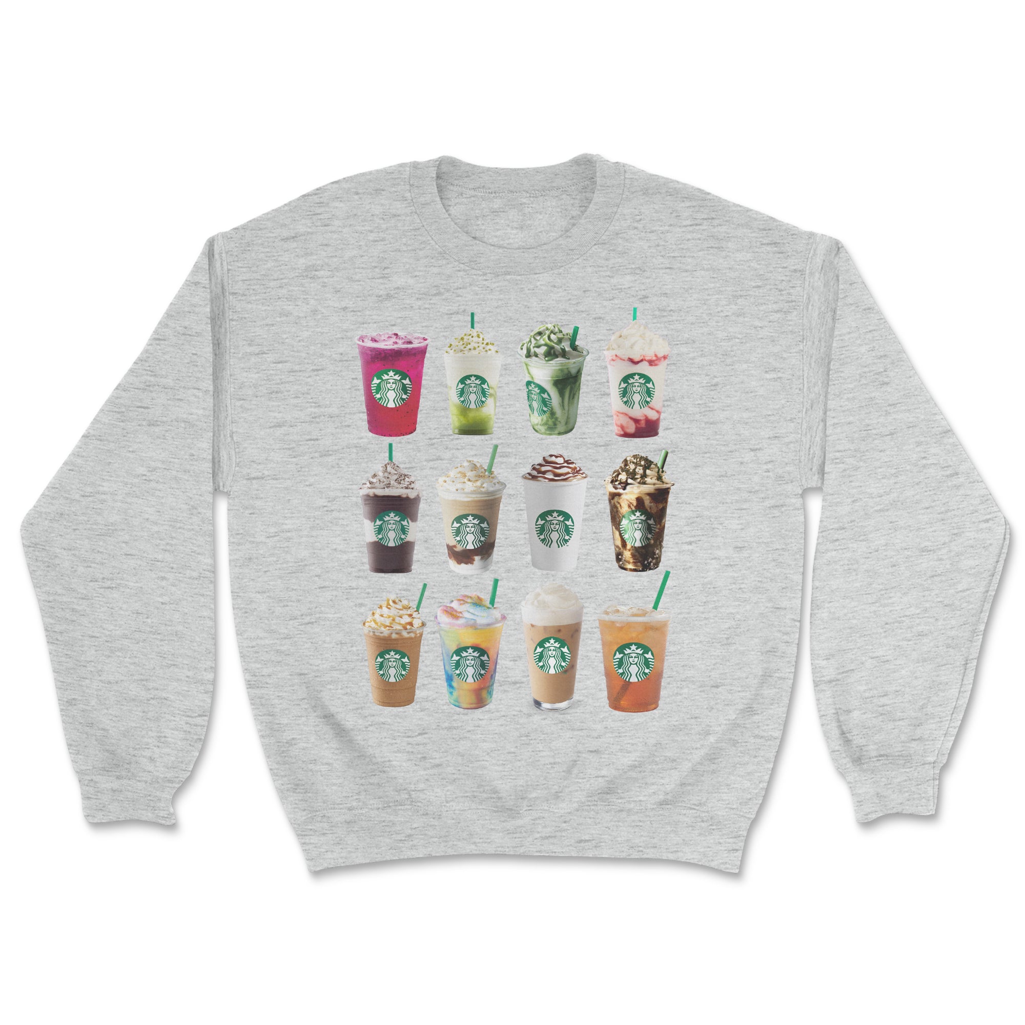 Cozy Starbuck's Coffee Cold Drink Sweatshirt featuring a unisex design, perfect for coffee lovers.