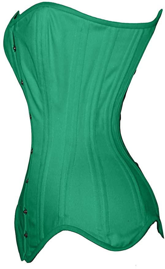 The Dea Steel Boned Overbust Corset in black, showcasing its elegant design and sturdy steel boning.