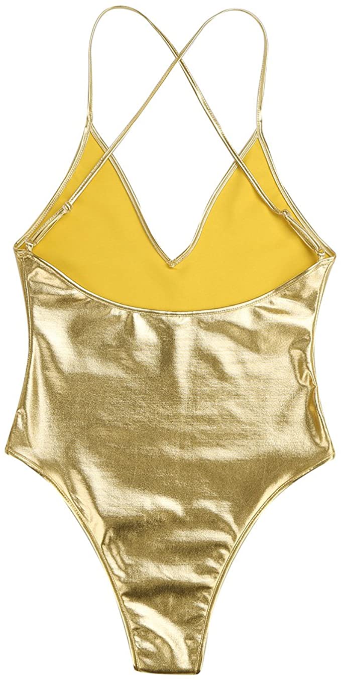 The Sophia High Cut Thong Leotard featuring adjustable spaghetti straps and a glossy finish, designed for comfort and style.