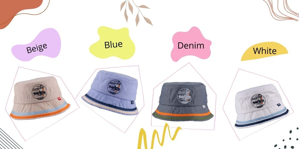 A stylish Toddler Fedora summer hat for kids featuring a fun cartoon car print, made from soft and breathable material.