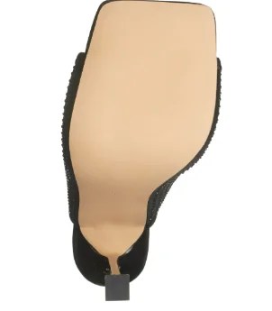 Topshop Wide Fit Rose Crystal Embellished Stiletto Sandal featuring sparkling crystals and a sculptural heel, perfect for elegant occasions.