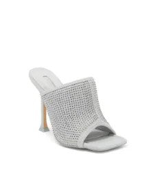 Topshop Wide Fit Rose Crystal Embellished Stiletto Sandal featuring sparkling crystals and a sculptural heel, perfect for elegant occasions.