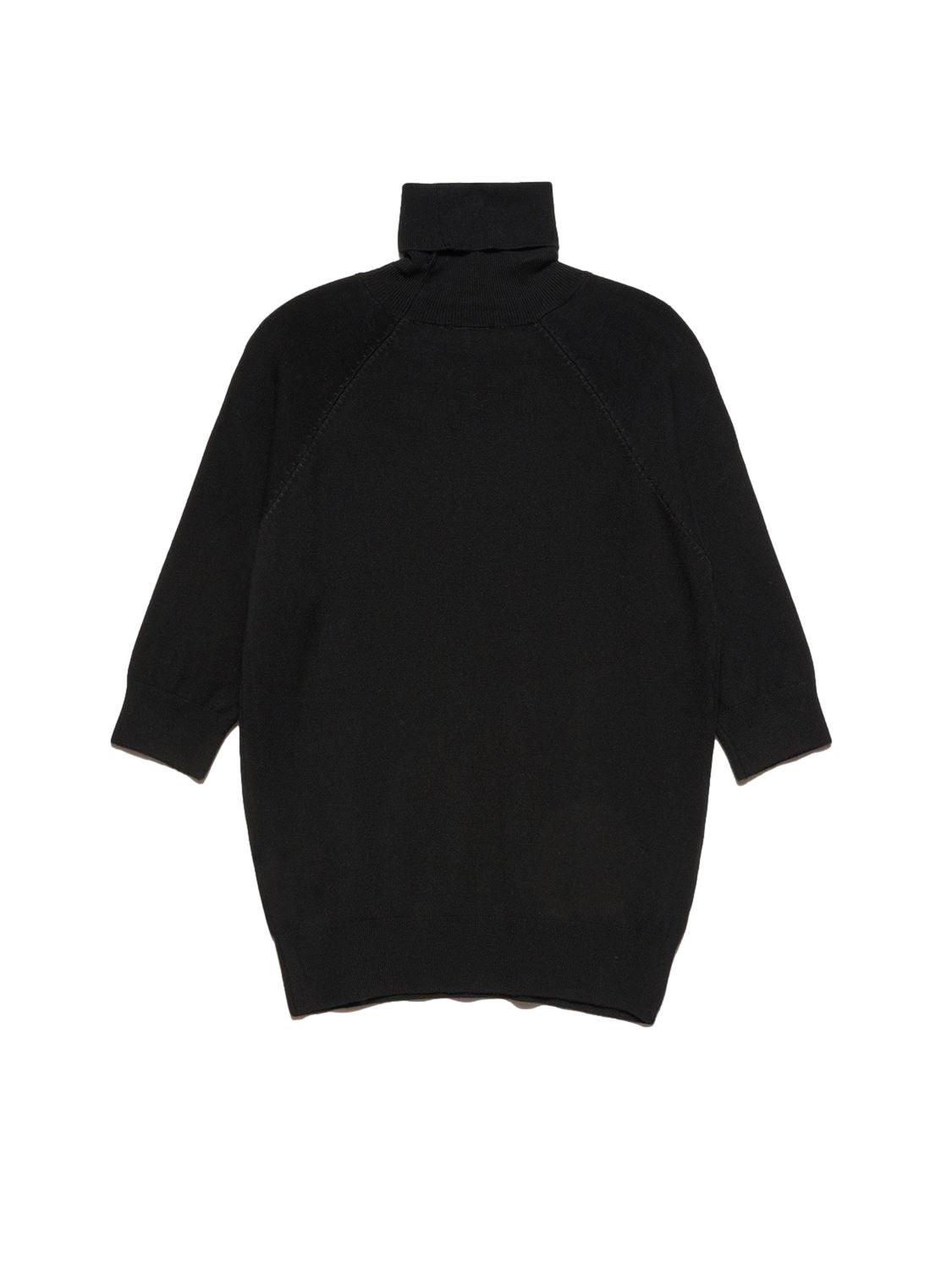 A stylish Turtleneck Half Sleeve Sweater in a soft fabric blend, showcasing its elegant design and comfortable fit.