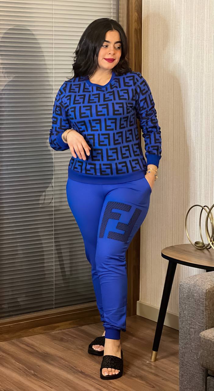 A stylish two-piece set featuring a soft fabric hoodie and jogger pants, perfect for casual wear and layering.