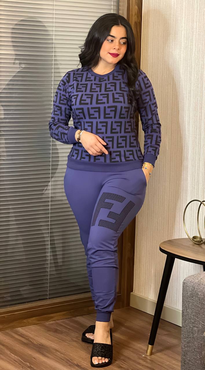 A stylish two-piece set featuring a soft fabric hoodie and jogger pants, perfect for casual wear and layering.