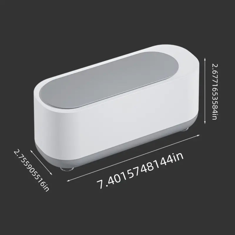 Portable ultrasonic cleaner machine designed for effective jewelry and eyeglass cleaning with high-frequency vibrations.