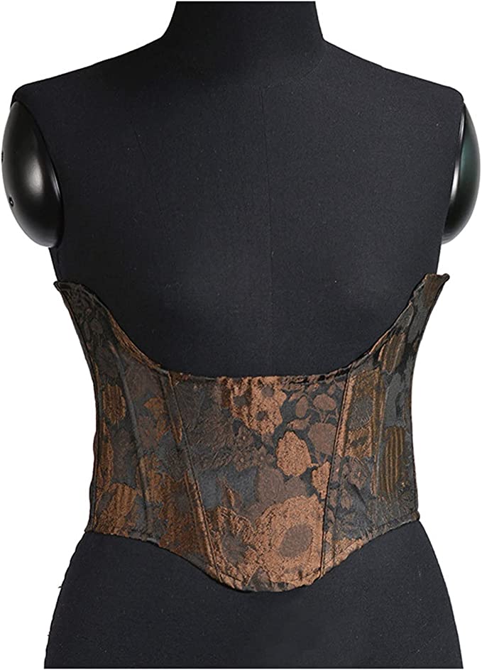 Elegant Verona Corset Belt in gold and black, perfect for renaissance-themed events and masquerade parties.