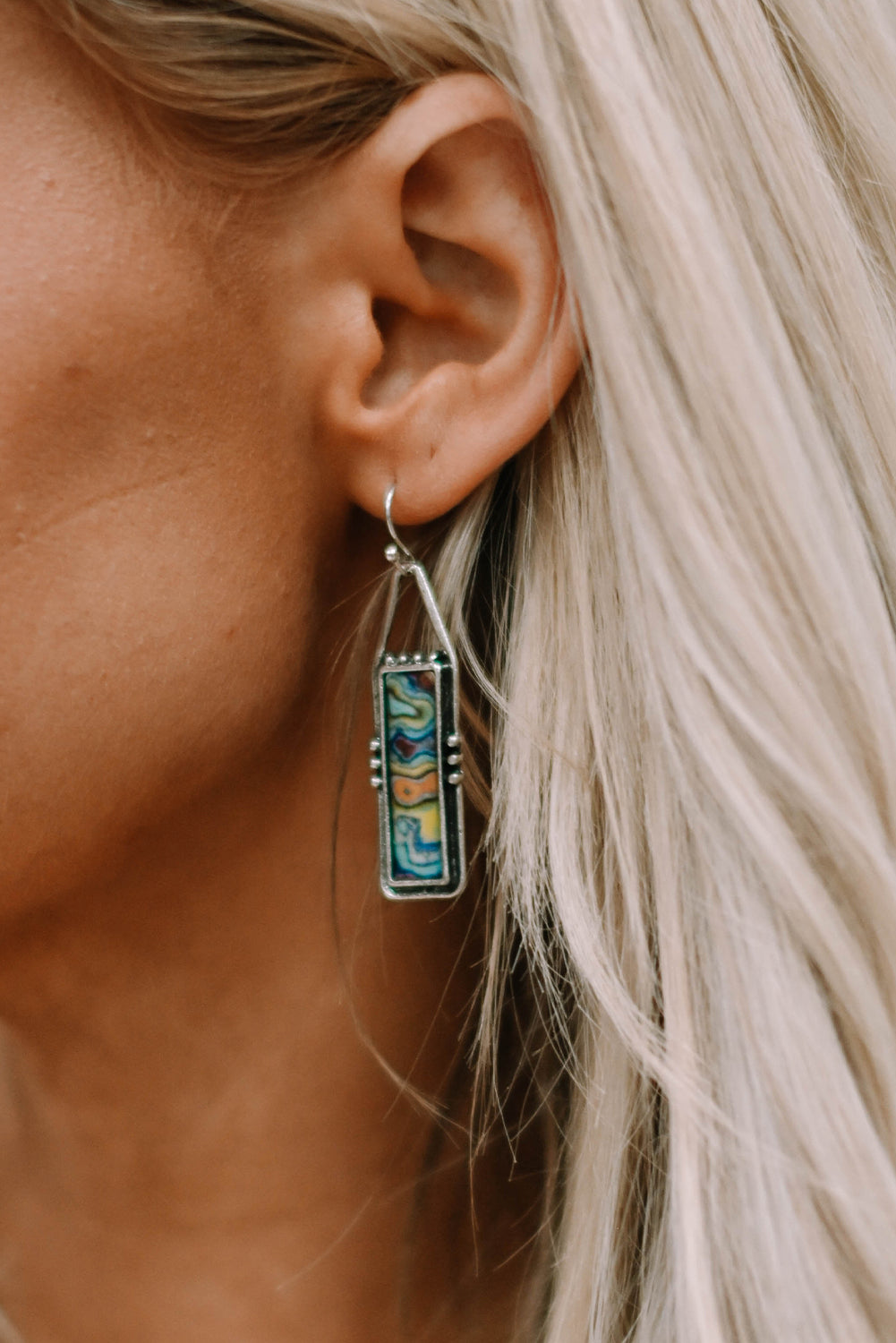 A pair of vintage-style alloy drop earrings featuring intricate detailing and a classic design, perfect for casual wear.