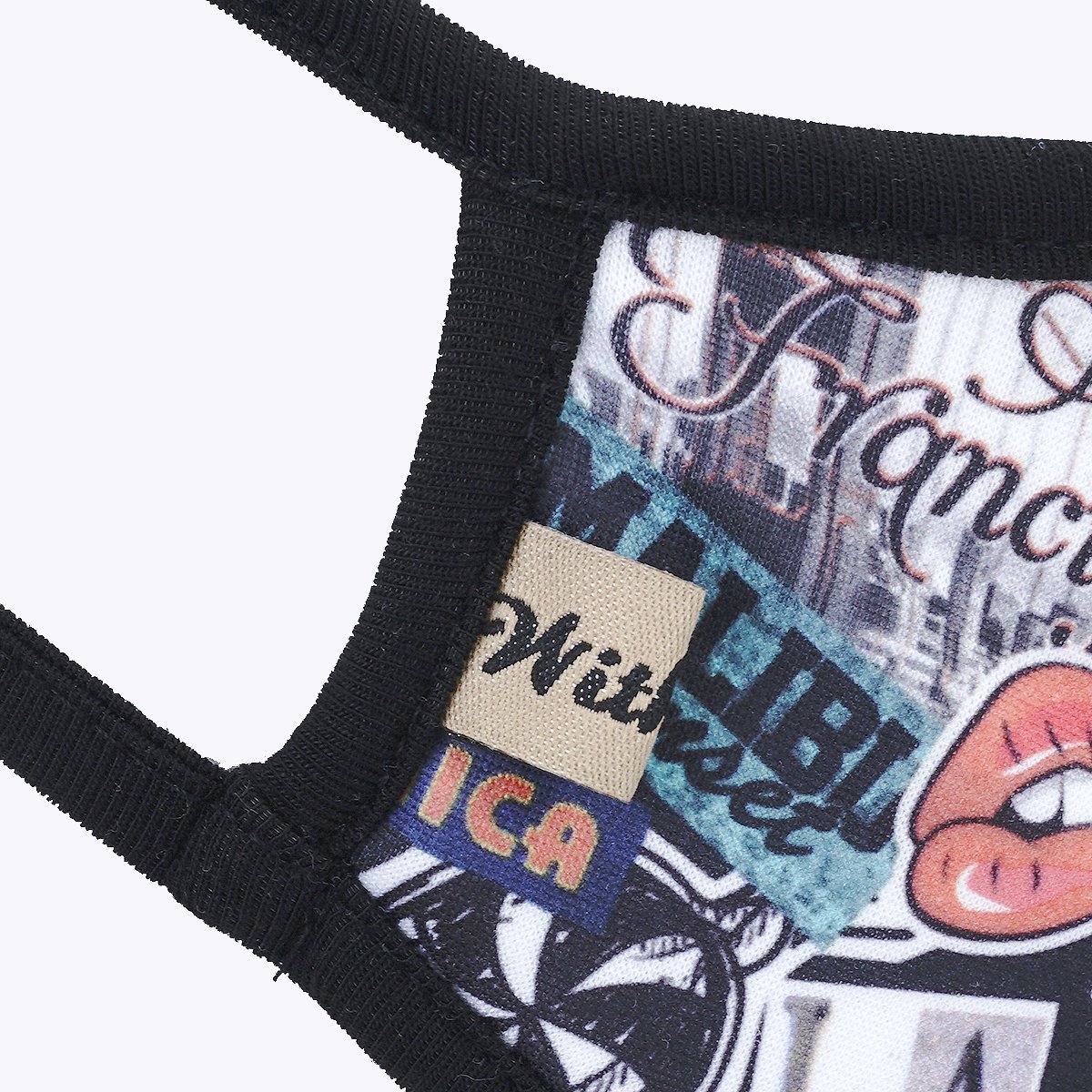 Welcome to LA 3-Layered Face Cover featuring a unique print design, made with polyester and cotton for comfort and protection.