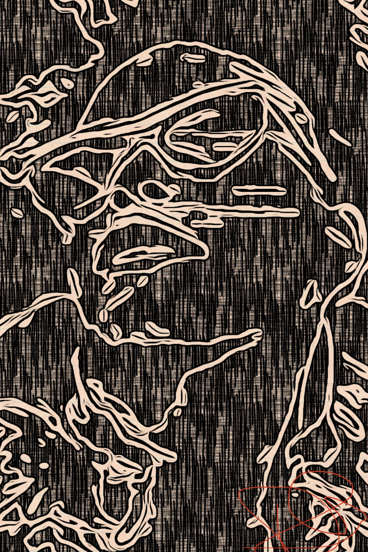 Woman Original Artwork by bythelionbody, framed in a custom unfinished picture frame, showcasing vibrant colors and intricate details.