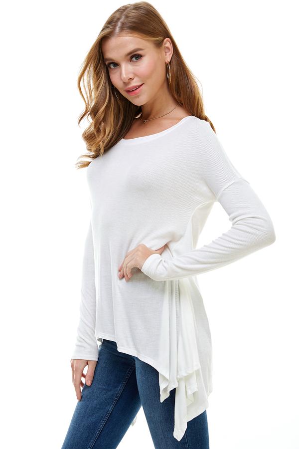 Everyday Favorite Ribbed Knit Top in various colors, showcasing its soft ribbed texture and fitted design.